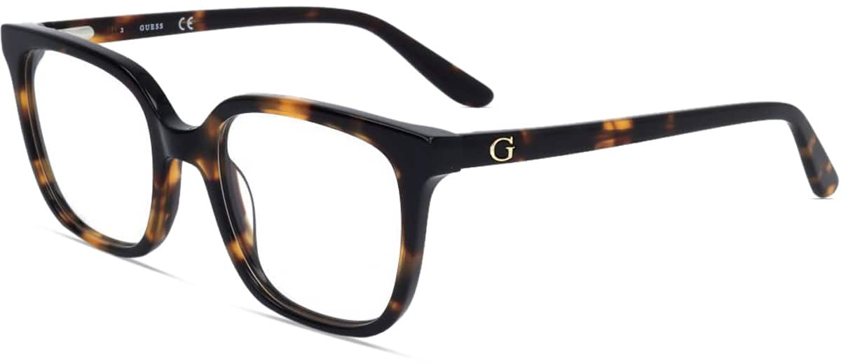 Angle view of Kids' Guess GUE9215 GUE921525 in Dark Tortoiseshell