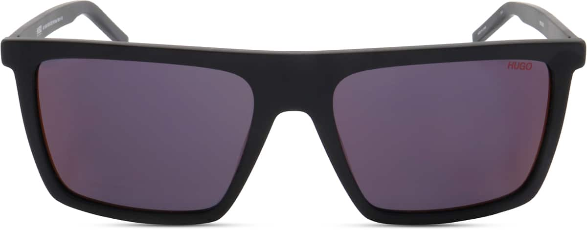 Front view of Hugo Boss HUG1054 HUG105421 in Matte Black