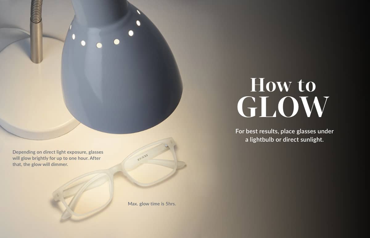 Kids' Glow-in-the-Dark Rectangle Glasses 81109