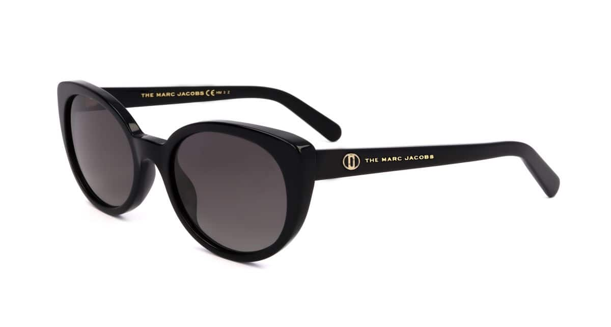 Angle view of Marc Jacobs  MARC 525 JAC52500 in Black and gold