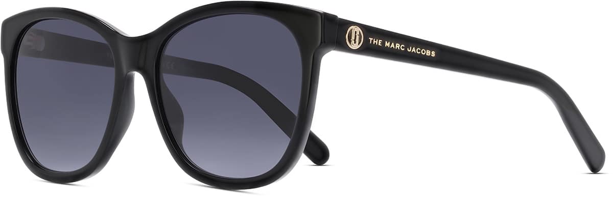 Angle view of Marc Jacobs JAC527 JAC52721 in Black