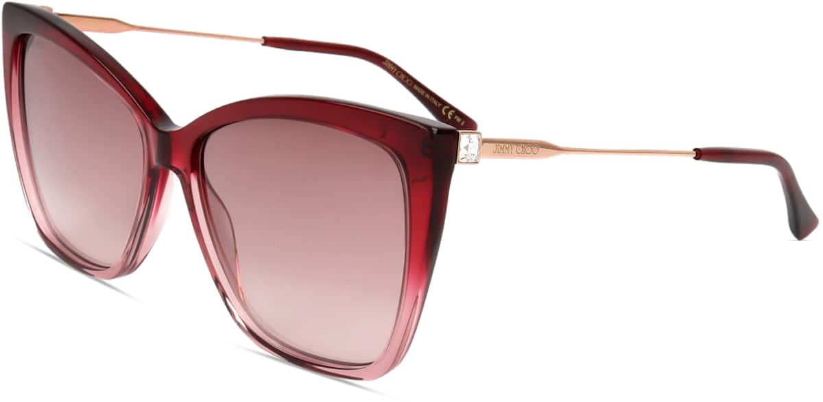 Angle view of Jimmy Choo SEBA JIMSEBA45 in Burgundy