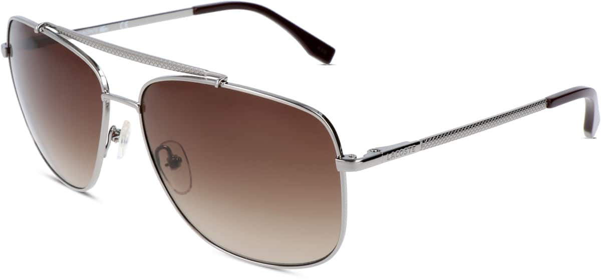 Angle view of Lacoste LAC188S LAC188S11 in Light Gunmetal