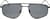 Front view of Lacoste LAC254S LAC254S12 in Gray thumbnail