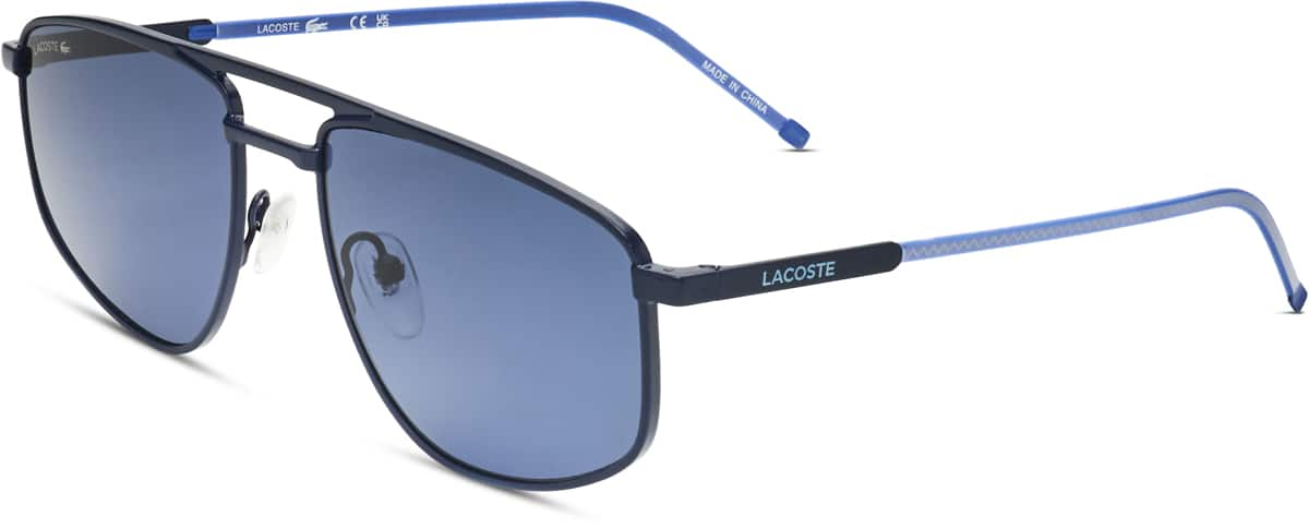 Angle view of Lacoste LAC254S LAC254S16 in Matte Blue