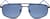 Front view of Lacoste LAC254S LAC254S16 in Matte Blue thumbnail