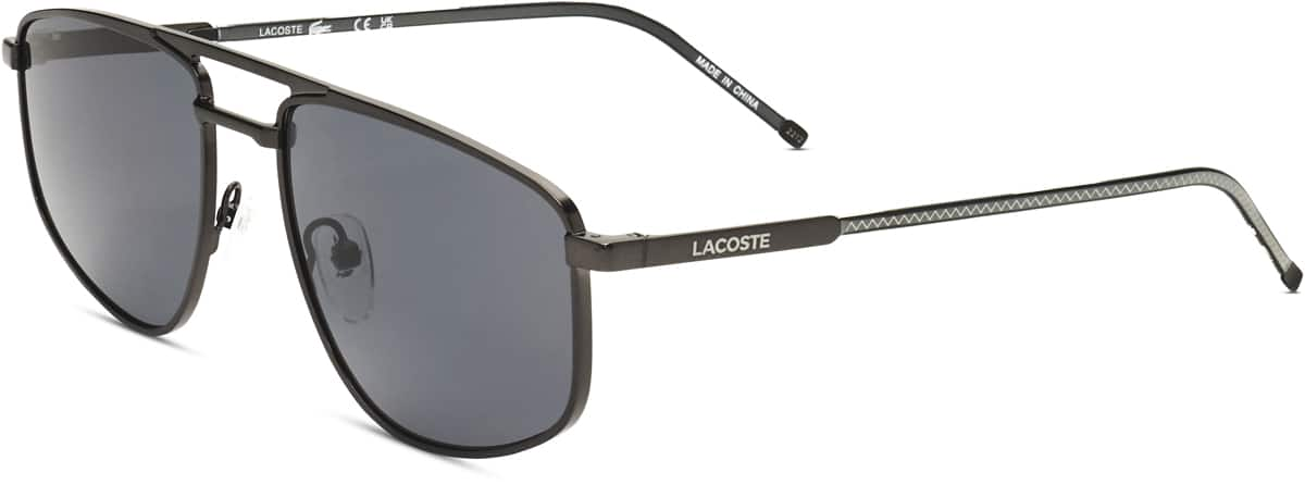 Angle view of Lacoste LAC254S LAC254S21 in Matte Black