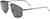 Angle view of Lacoste LAC254S LAC254S21 in Matte Black thumbnail