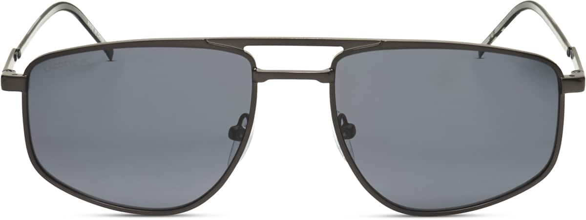 Front view of Lacoste LAC254S LAC254S21 in Matte Black