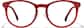 Front view of Round Glasses P101218 in Red thumbnail