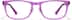 Rectangle Glasses P102217 in Purple