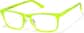 Angle view of Rectangle Glasses P102224 in Lime Green thumbnail