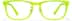Rectangle Glasses P102224 in Lime Green