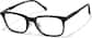 Angle view of Square Glasses P106221 in Black thumbnail