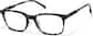Angle view of Square Glasses P106231 in Gray thumbnail