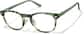 Angle view of Round Glasses P109824 in Green Tortoiseshell thumbnail