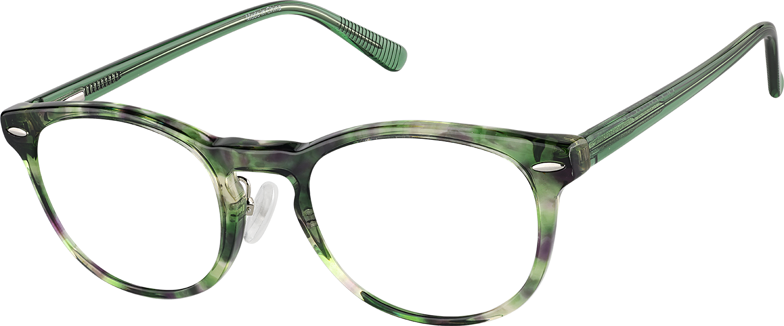 Green Tortoiseshell Round Glasses #P109824 | Zenni Optical