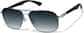 Angle view of Premium Aviator Sunglasses P1125121 in Black thumbnail