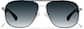 Front view of Premium Aviator Sunglasses P1125121 in Black thumbnail