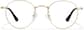Front view of Sepulveda Round Glasses P1125214 in Gold thumbnail