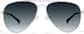 Front view of Premium Aviator Sunglasses P1125411 in Silver thumbnail