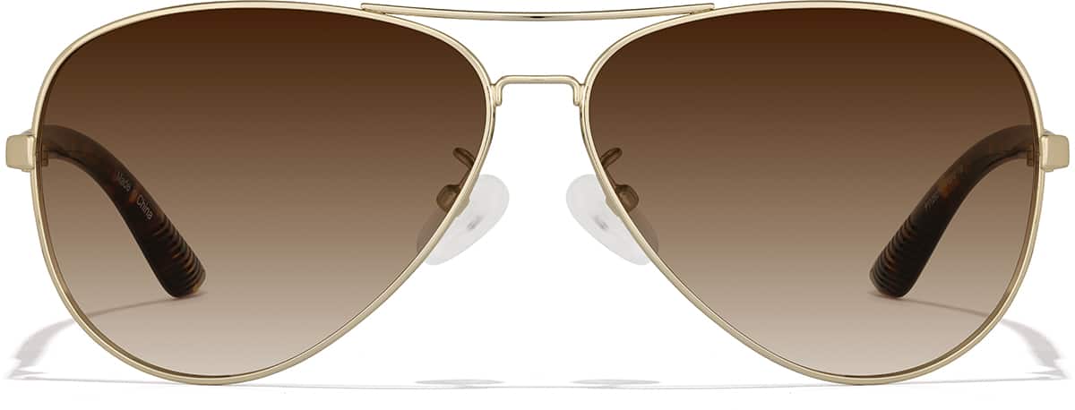 Gold Premium Aviator Sunglasses #P1126014 | Zenni Optical