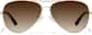 Front view of Lunettes de soleil aviateur de qualité supérieure P1126014 in Doré thumbnail