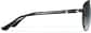 Side view of Premium Aviator Sunglasses P1126721 in Black thumbnail