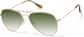 Angle view of Premium Aviator Sunglasses P1127514 in Gold thumbnail