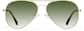 Front view of Premium Aviator Sunglasses P1127514 in Gold thumbnail