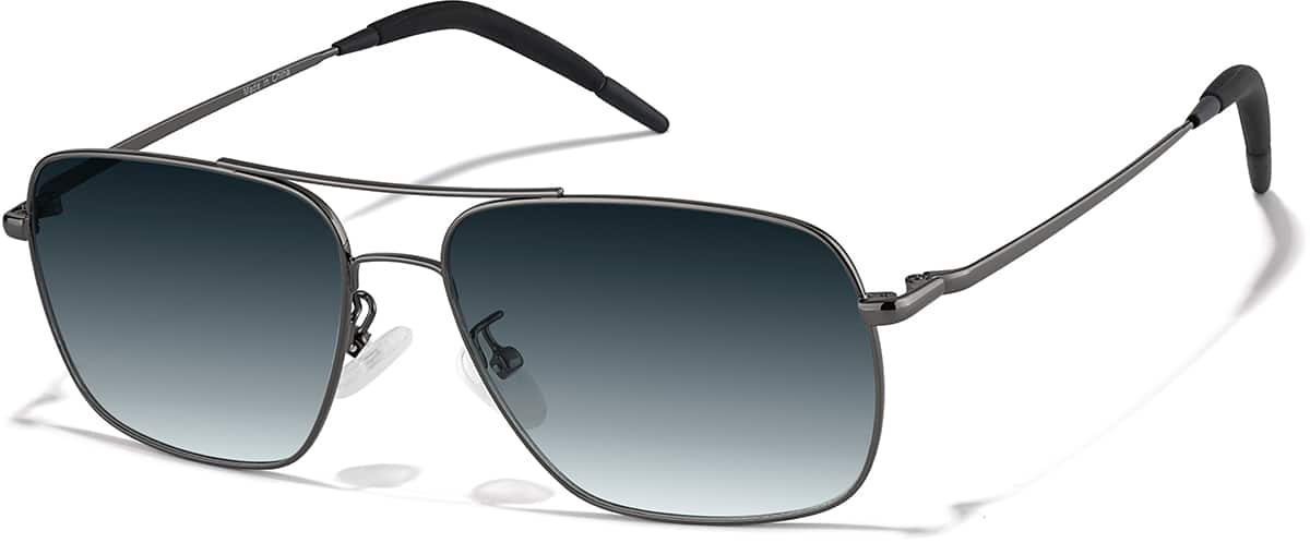 Gunmetal Gray Premium Aviator Sunglasses #P1127812 | Zenni Optical
