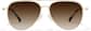Front view of Aviator Premium Sunglasses P1128914 in Gold thumbnail