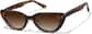 Angle view of Cat-eye Sunglasses P115825 in Tortoiseshell thumbnail