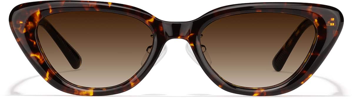 Front view of Cat-eye Sunglasses P115825 in Tortoiseshell