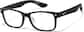 Angle view of Lunettes rectangulaires en plastique  P1212021 in Noir thumbnail
