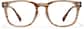 Front view of Square Glasses P123415 in Brown thumbnail