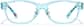 Front view of Kids' Rectangle Glasses P124816 in Blue thumbnail