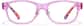 Front view of Kids' Rectangle Glasses P124819 in Pink thumbnail