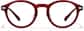 Front view of Round Glasses P125518 in Red thumbnail
