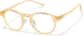 Angle view of Round Glasses P125522 in Yellow thumbnail