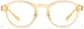 Front view of Round Glasses P125522 in Yellow thumbnail