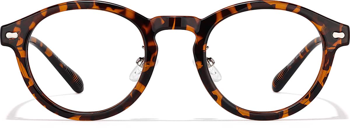 Basic Frame Round Tortoiseshell Round Glasses #P125525 | Zenni Optical