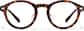 Front view of Round Glasses P125525 in Tortoiseshell thumbnail