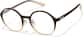 Angle view of Plastic Round Glasses  P126915 in Brown  thumbnail