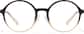 Front view of Plastic Round Glasses  P126915 in Brown  thumbnail