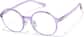 Angle view of Plastic Round Glasses  P126917 in Purple  thumbnail