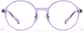 Front view of Plastic Round Glasses  P126917 in Purple  thumbnail