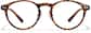 Front view of Lunettes rondes P127425 in Écaille de tortue thumbnail
