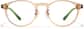 Front view of Lunettes rondes P127433 in Citrine thumbnail