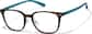 Angle view of Square Glasses P127925 in Tortoiseshell thumbnail